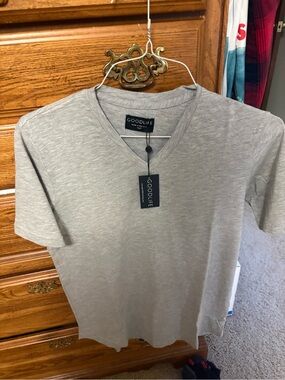 Goodlife Heather Gray V‑Neck Short Sleeve Tee